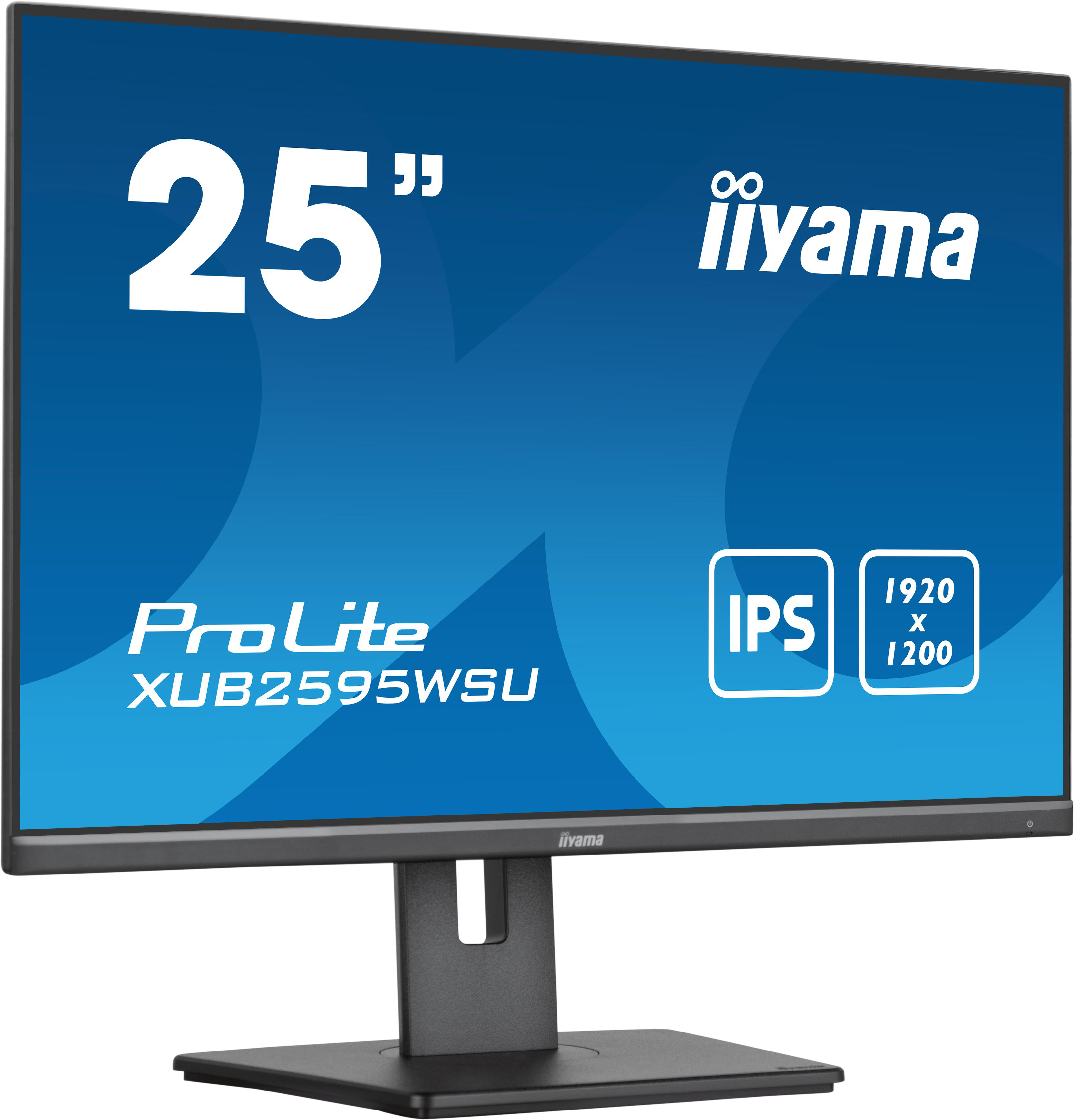 Ein 25 Zoll iiyama ProLite Monitor mit IPS-Panel und einer Auflösung von 1920x1200.