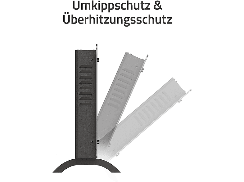 Thumbnail - HOMBLI Glass Convection Heater 2000 W Heizkörper, Schwarz