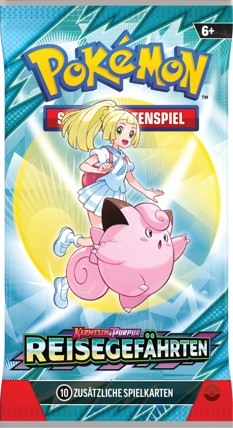 Pokemon-Kartenpackung mit einem Mädchen und einem rosa Pummeluff.