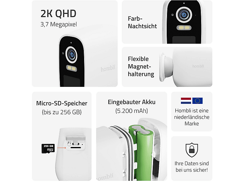 Thumbnail - HOMBLI smarte batteriebetriebene, Überwachungskamera