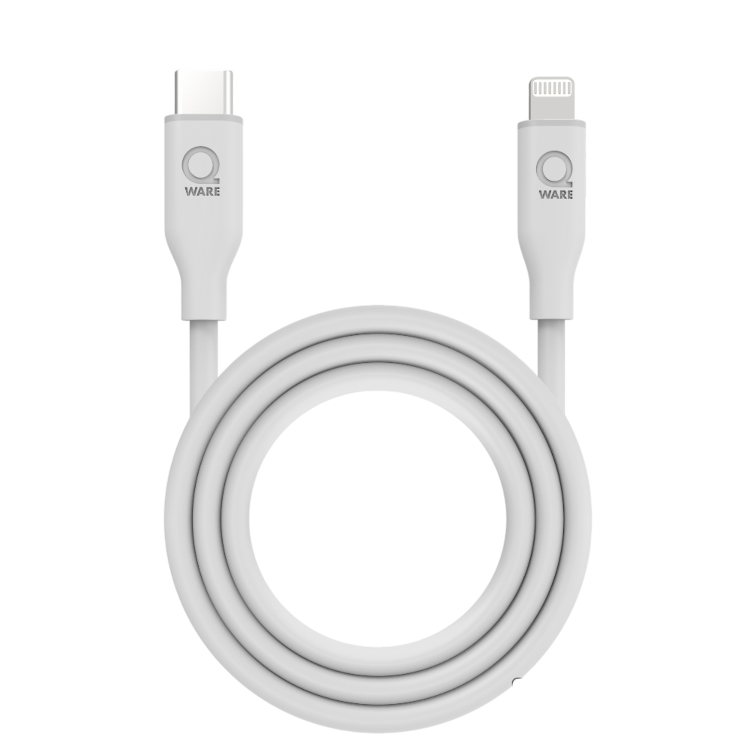 QWARE USB-C Kabel naar 8-pins QW SND-CB45WH Lightning-kabel 1 m Wit afbeelding