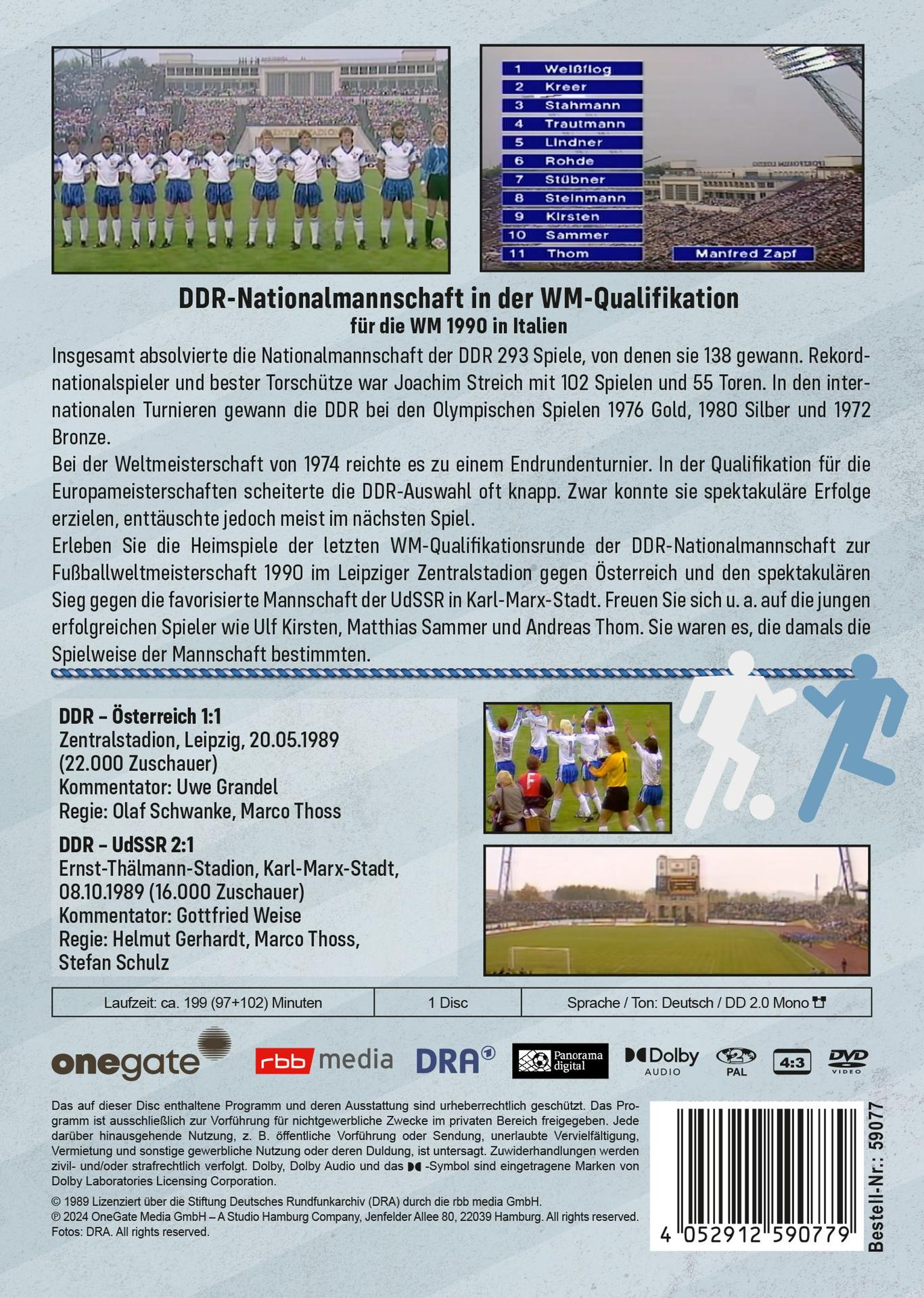 DVD-Hülle mit Text. Fußballmannschaftsbild mit Stadion im Hintergrund.