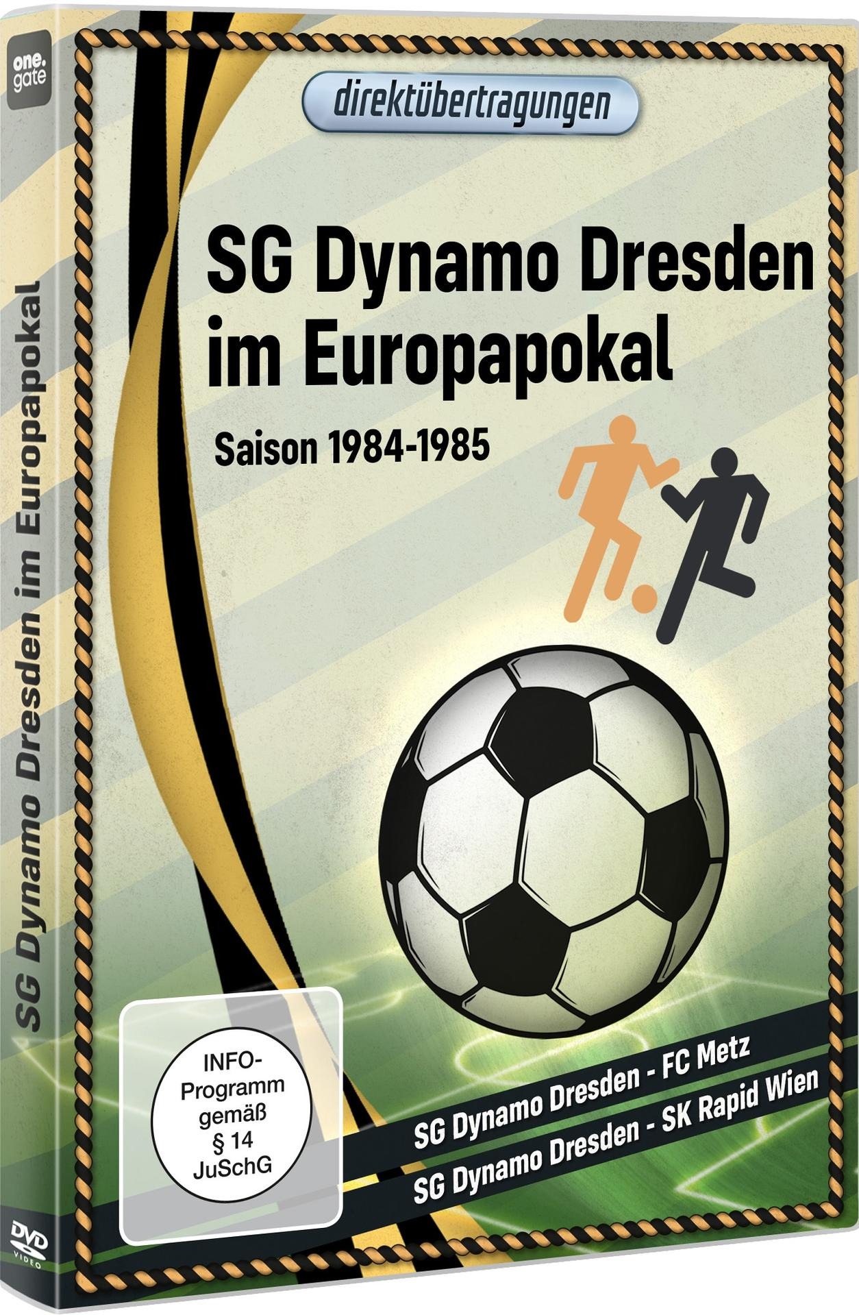 DVD-Hülle mit der Fußballmannschaft SG Dynamo Dresden und einer Fußball-Illustration.