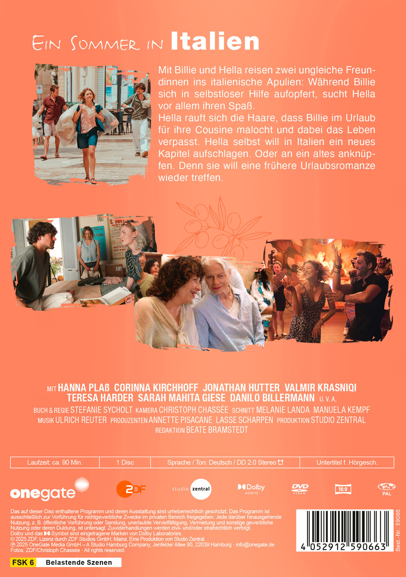 Rückseite einer DVD-Hülle mit Filmplakat und Text auf Deutsch.