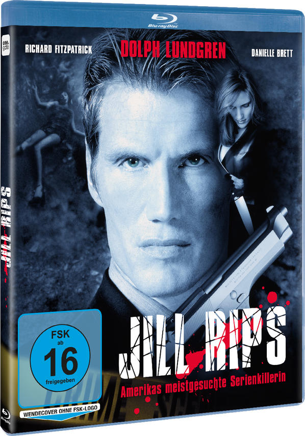 Blu-ray-Cover. Gesicht eines Mannes. Titel 'Jill Rips'. Eine weitere Frau ist ebenfalls vorhanden. Der Schauspieler ist Dolph Lundgren.