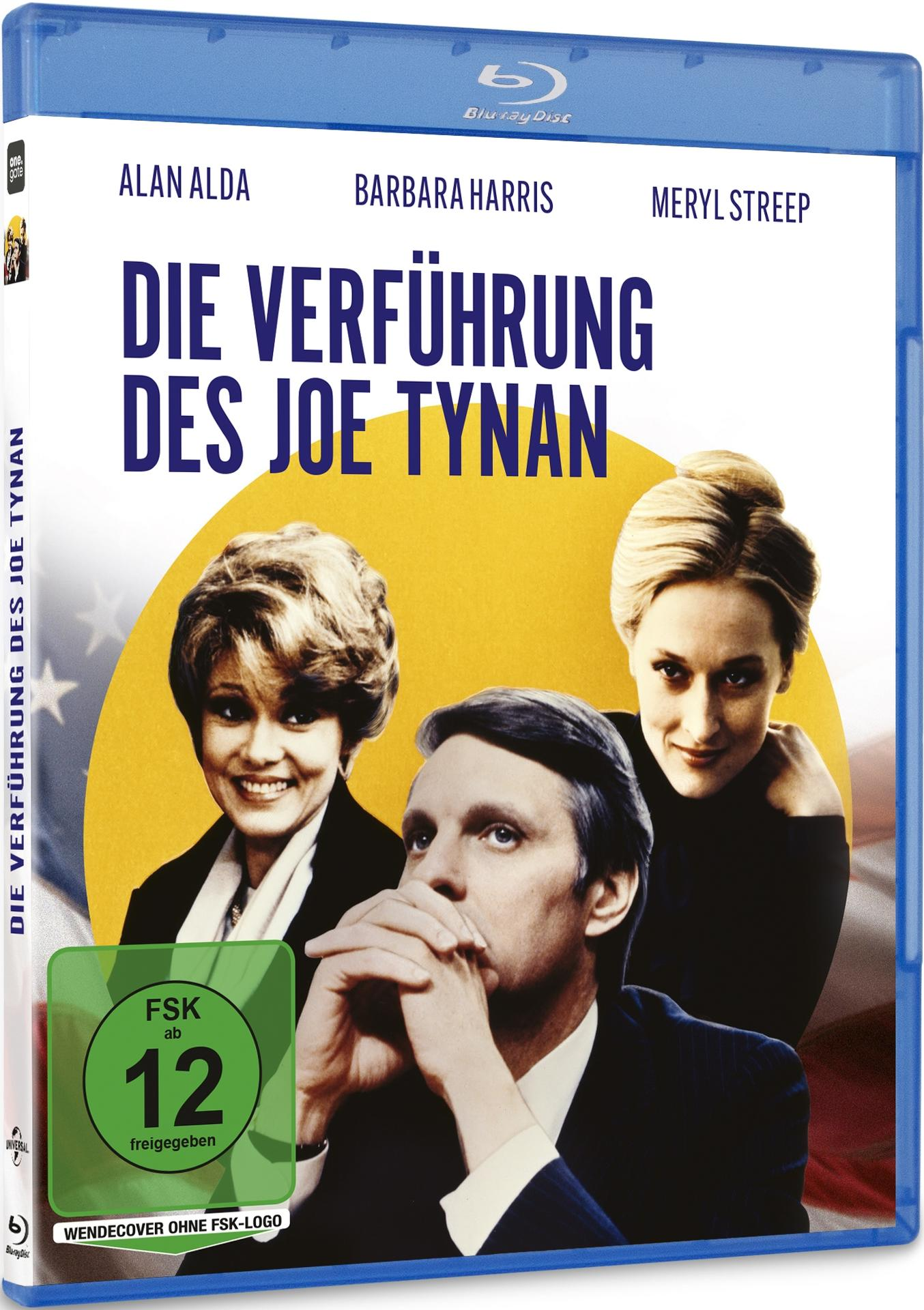 Blu-ray-Cover. Drei Personen sind sichtbar. Der Titel lautet 'Die Verführung des Joe Tynan'. Schauspieler: Alan Alda, Meryl Streep.