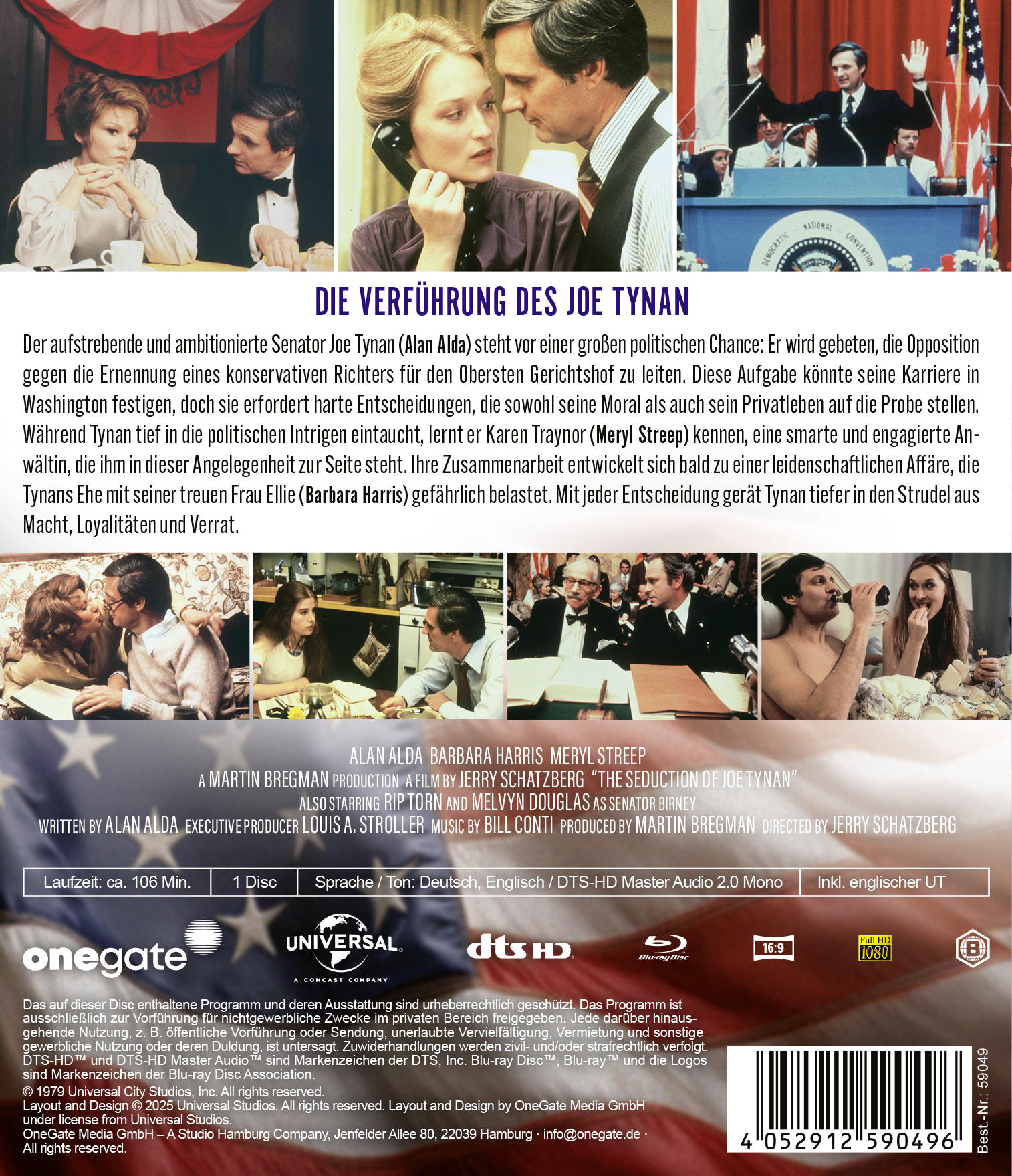Filmplakat mit Bildern aus dem Film, betitelt "The Seduction of Joe Tynan".