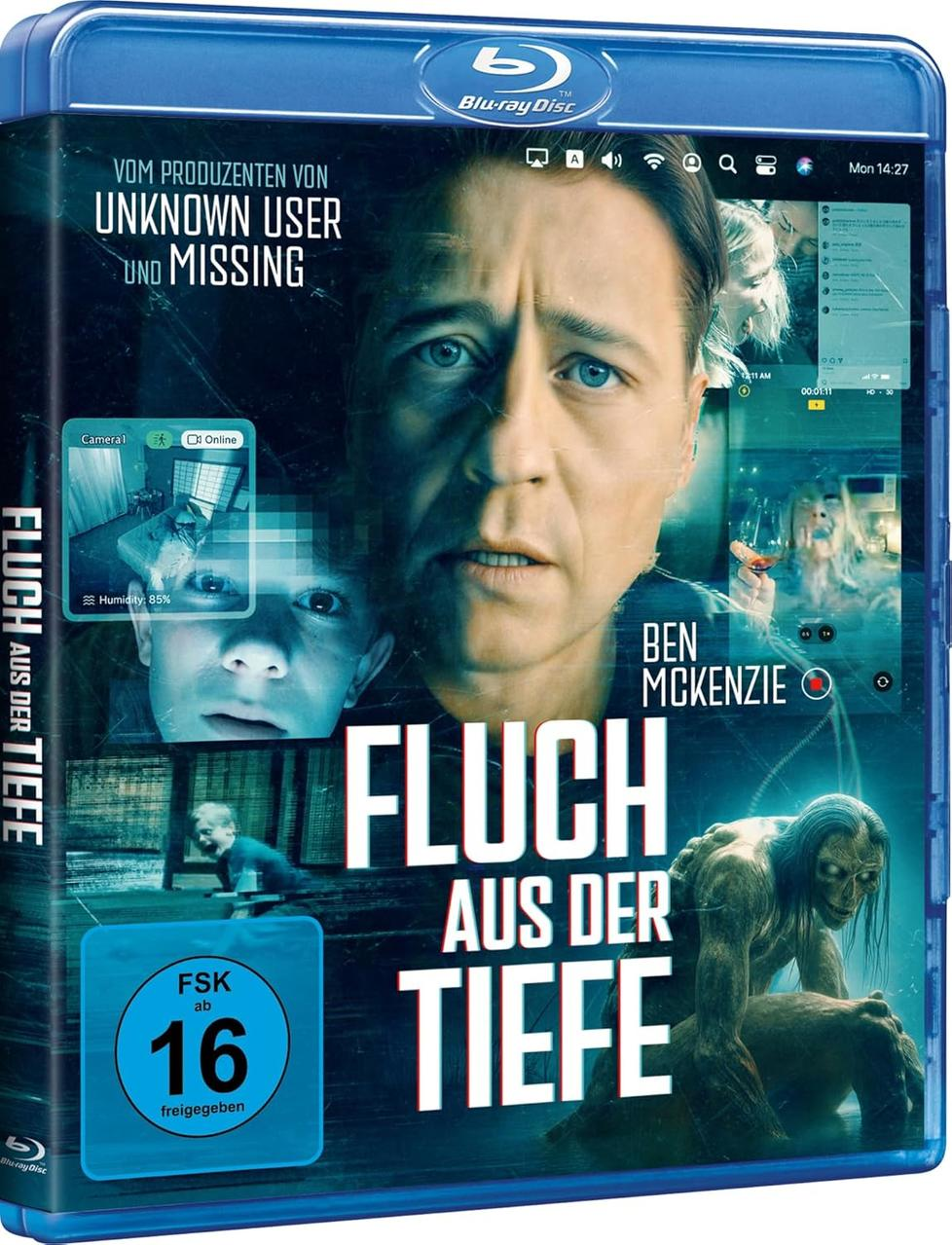 Blu-ray-Disc-Hülle mit einem Filmplakat mit einem Mann und einem Kind.
