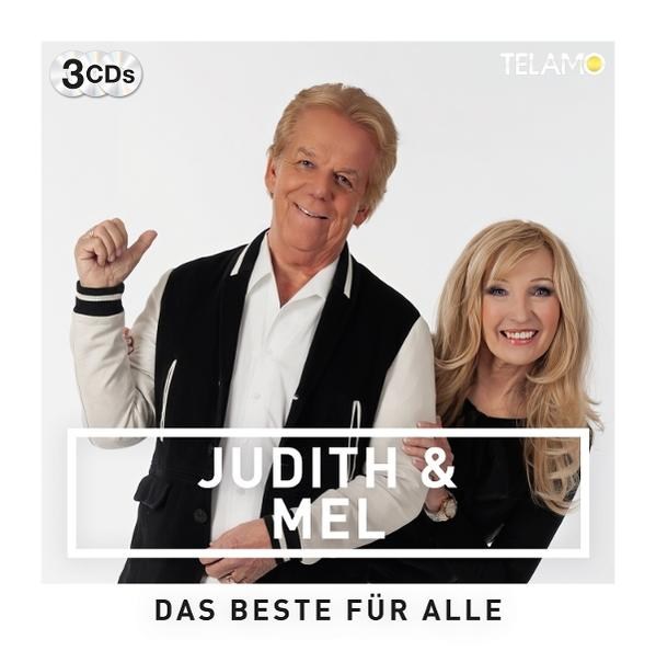 Albumcover von Judith & Mel, mit lächelndem Paar und Textüberlagerung.