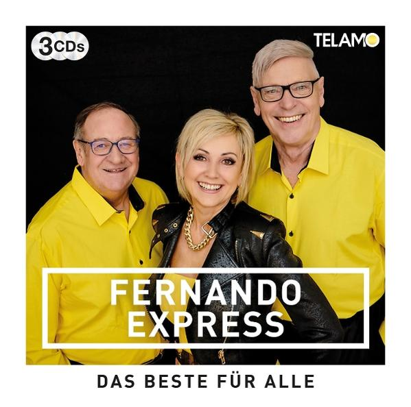 Albumcover mit drei lächelnden Personen. Text: 'FERNANDO EXPRESS' und 'DAS BESTE FÜR ALLE'.