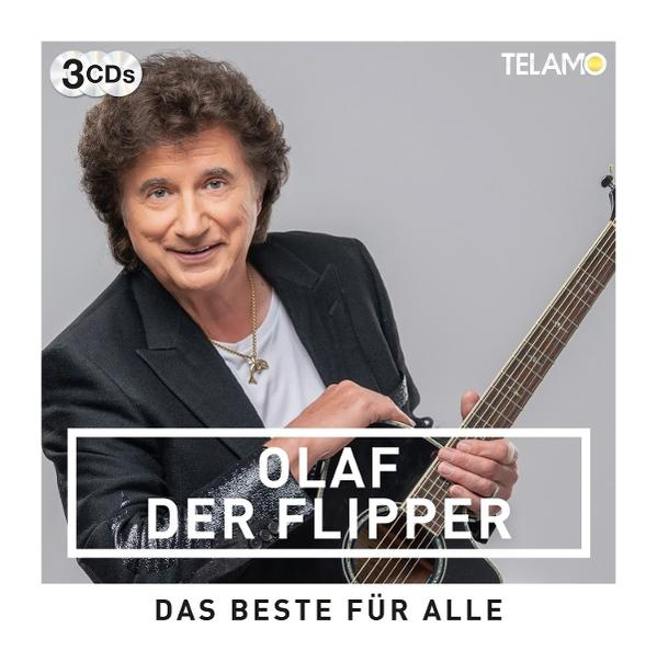 CD-Cover mit Olaf der Flipper, der eine Gitarre hält. Text sagt 'Das Beste für Alle'.