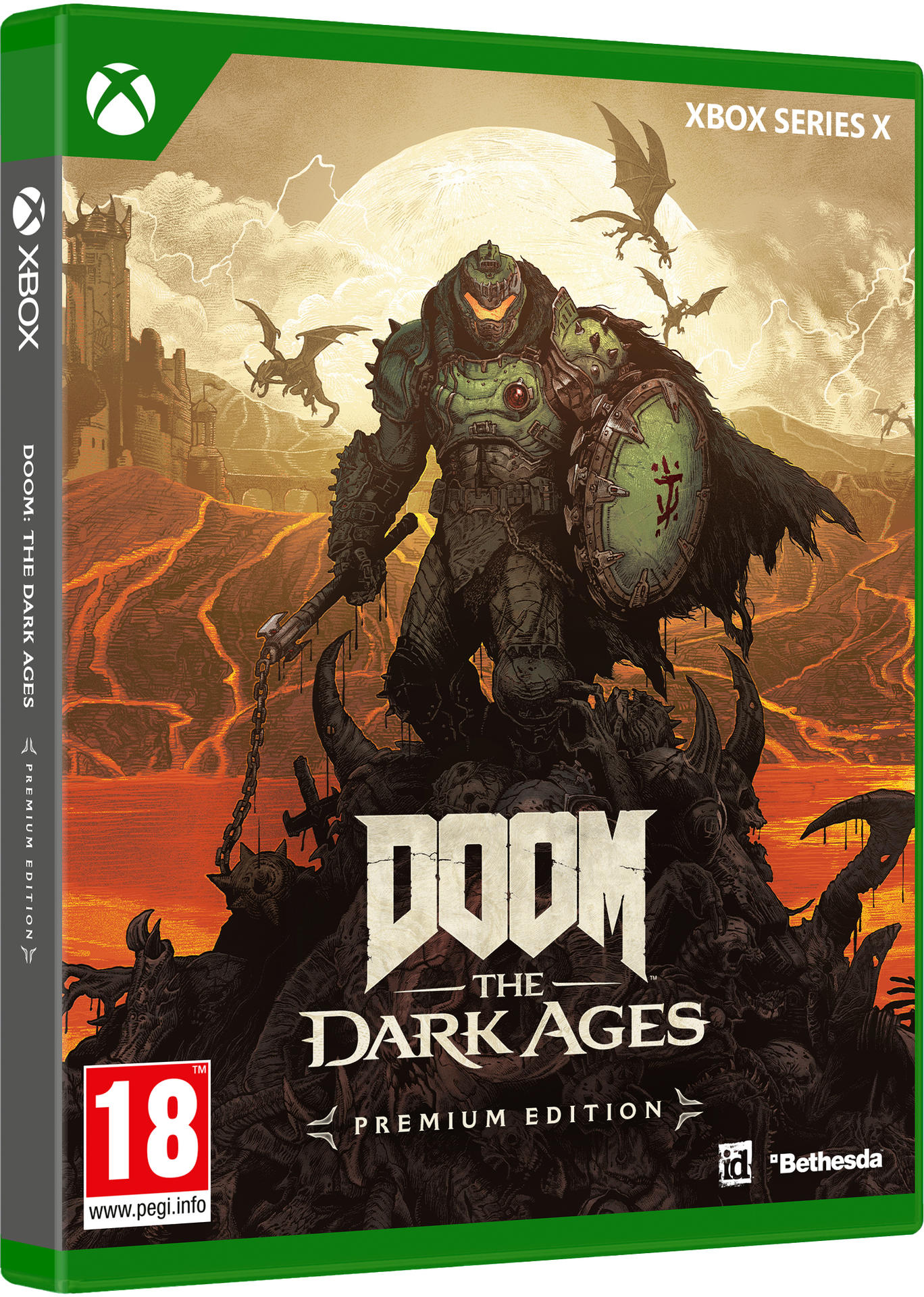 Xbox Series X Spielbox, DOOM: The Dark Ages, Premium Edition.