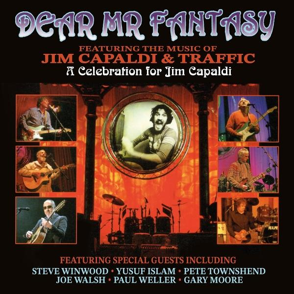 Albumcover mit verschiedenen Musikern, darunter Jim Capaldi, mit dem Text 'Dear Mr. Fantasy'.