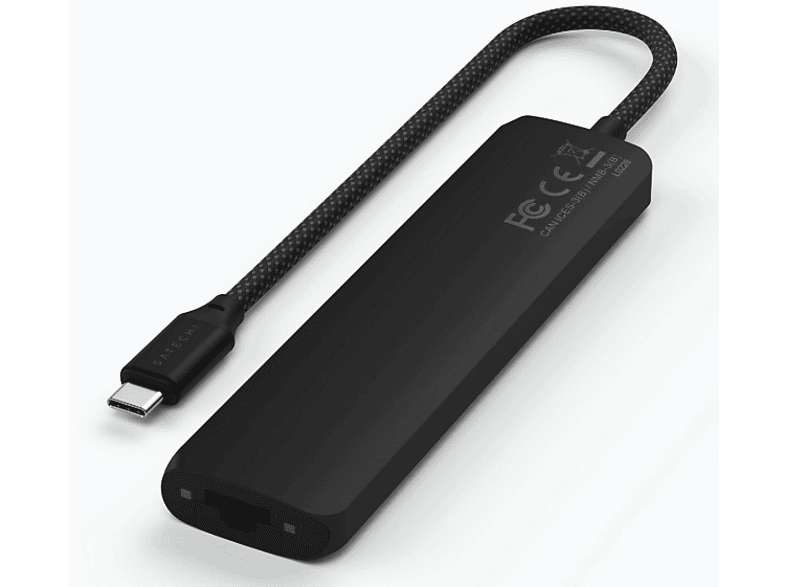 SATECHI ST-P7SM 7-in-1 USB-C Slim Multiport Adapter mit Ethernet, Schwarz; USB-C Docking Station — Foto 2 von 3