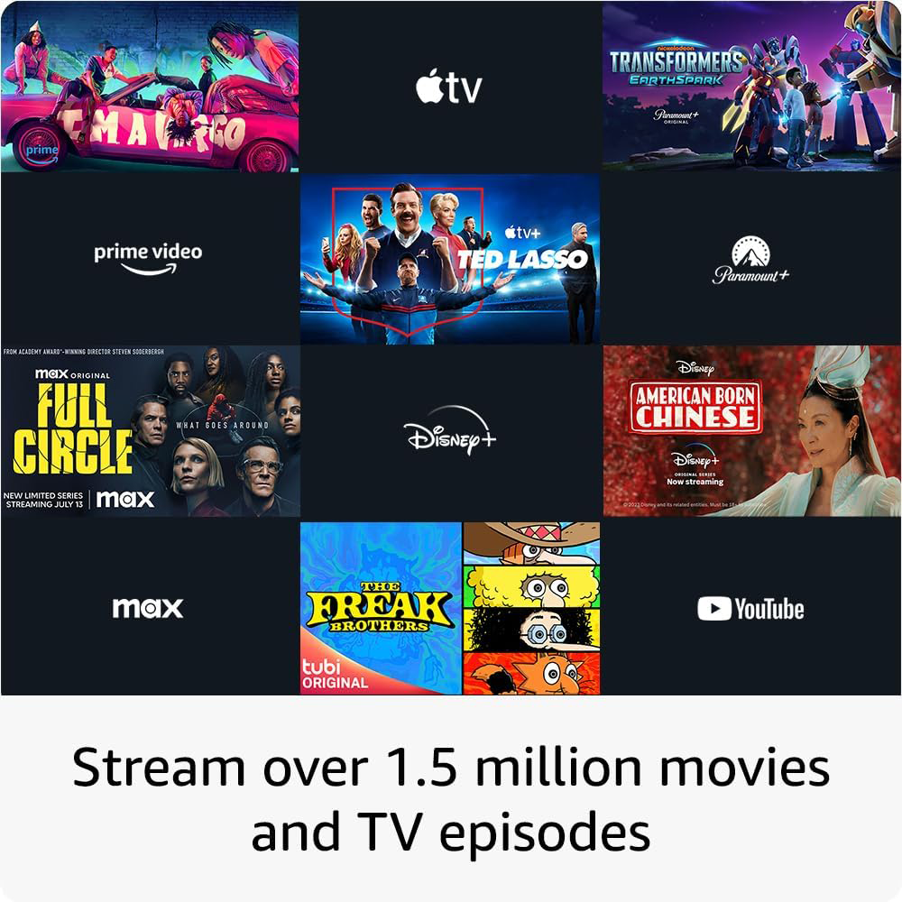 Több TV-műsor promóciós plakátja olyan logókkal, mint az Amazon Prime és a Disney+.