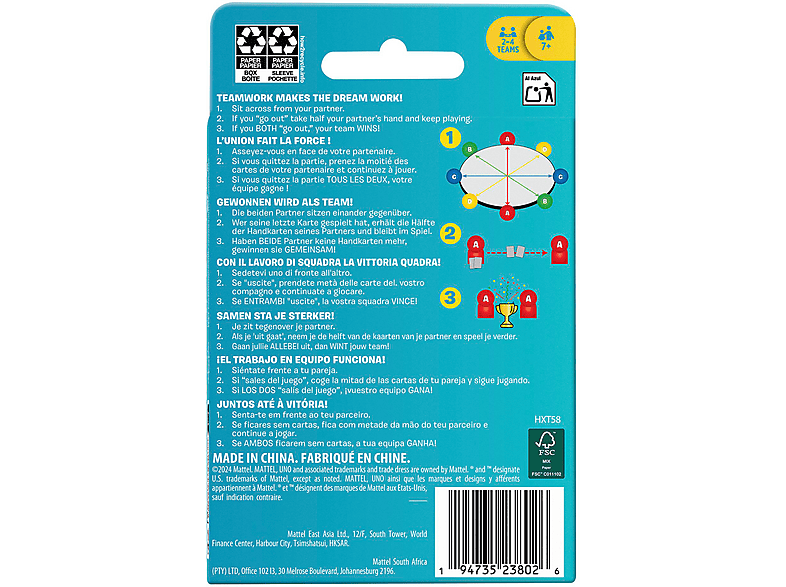 Thumbnail - MATTEL GAMES HXT58 UNO TEAMS Kartenspiel Mehrfarbig