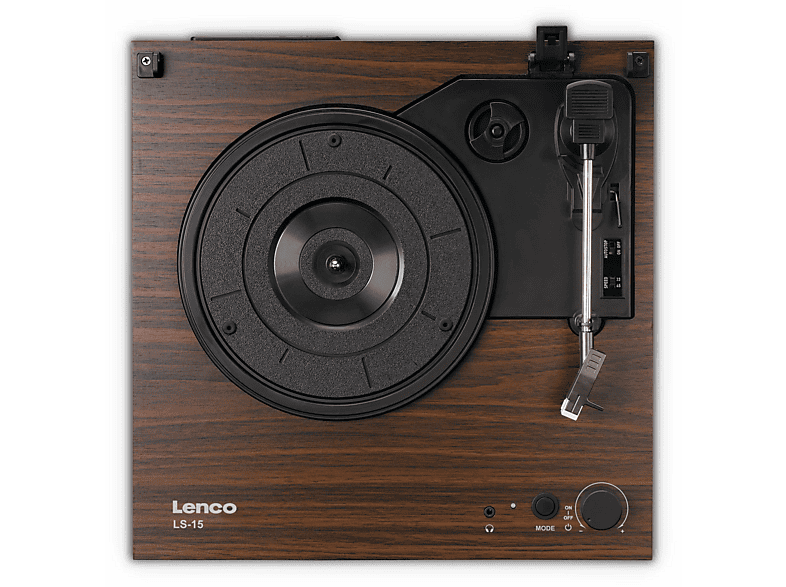 Lenco LS-15WD - Plattenspieler mit Bluetooth, zwei integrierten Lautsprechern und AT3600L Tonabnehmer, Holz — Foto 4 von 5