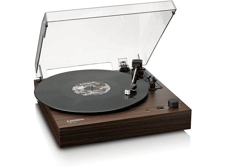 Lenco LS-15WD - Plattenspieler mit Bluetooth, zwei integrierten Lautsprechern und AT3600L Tonabnehmer, Holz — Foto 3 von 5