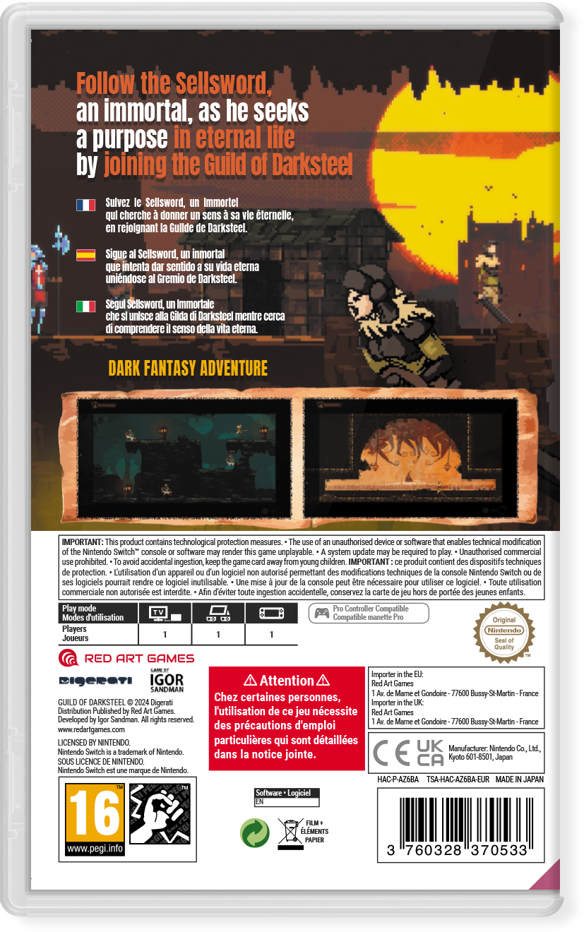 La parte trasera de una caja de juego de Nintendo Switch.