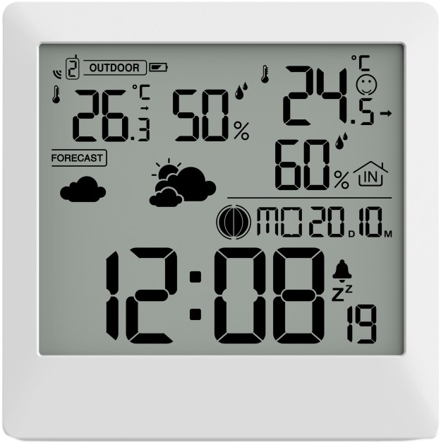 HAMA PALAWAN Meteorológiai állomás, kültéri/beltéri; fehér (222238)