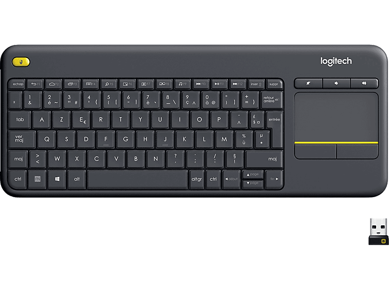 Logitech Clavier Sans Fil K400 Plus Azerty Noir (920-007131)