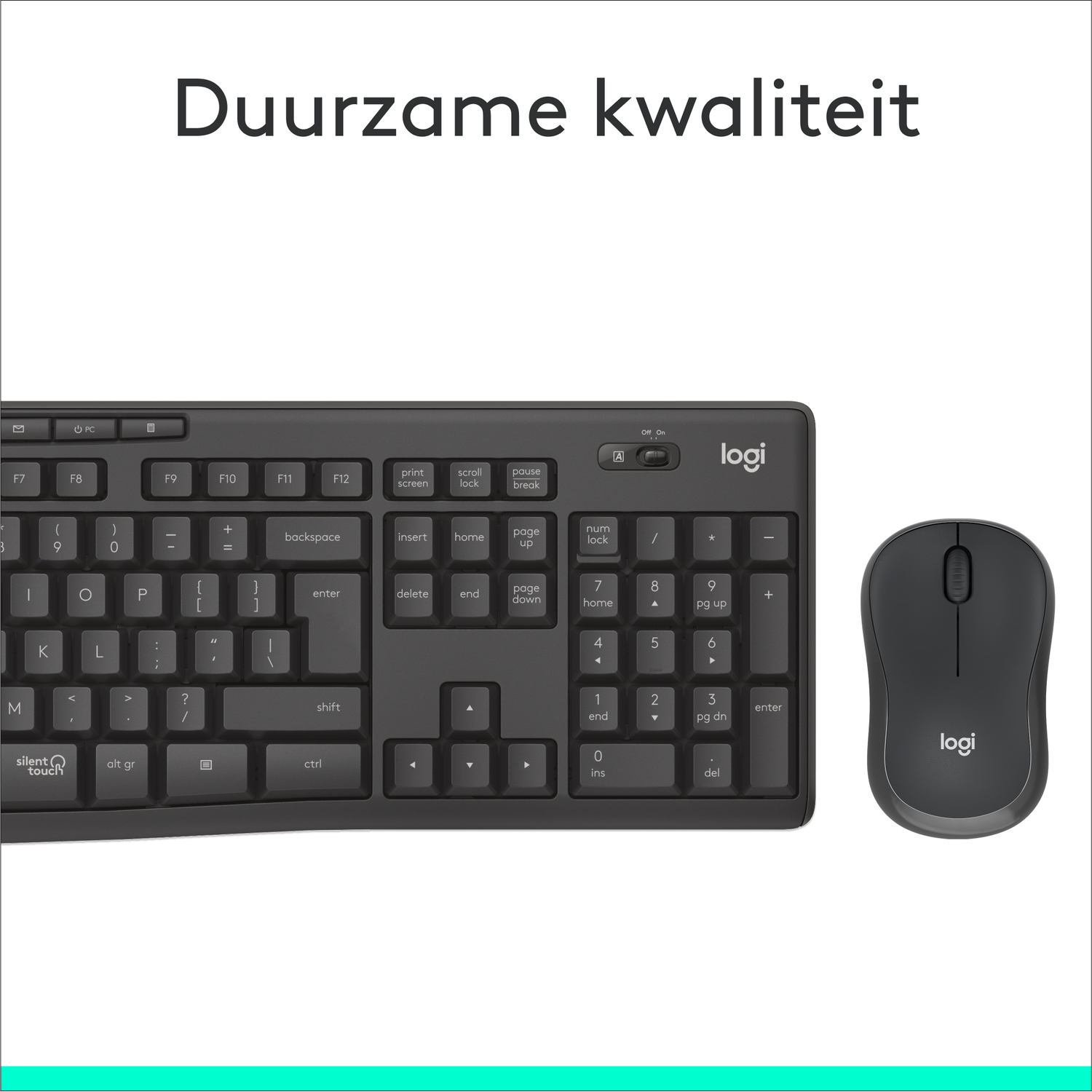 Black keyboard and mouse on a white background. 