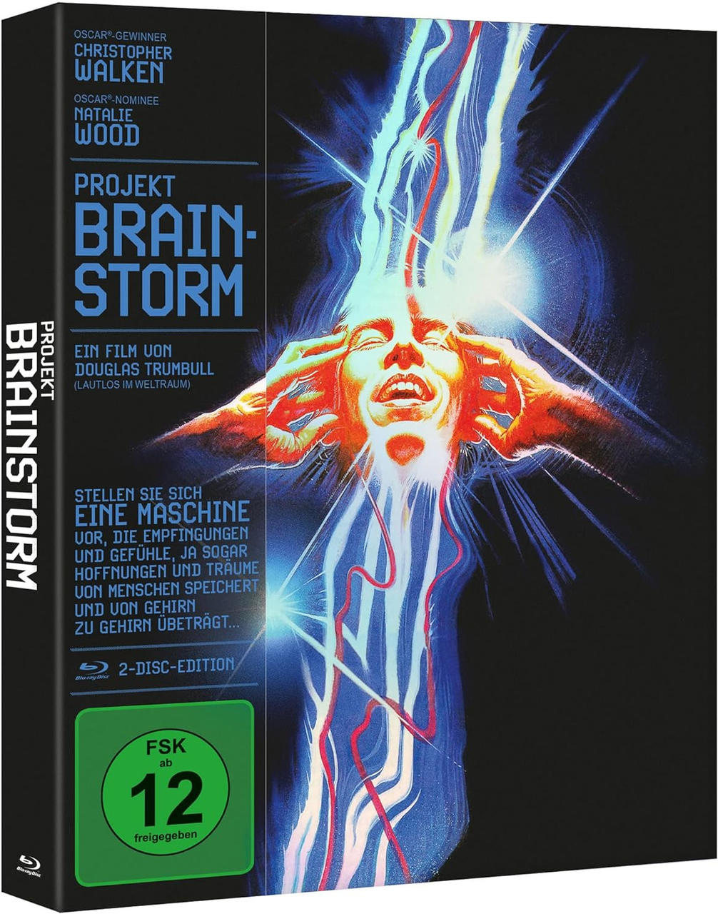 Eine DVD-Hülle mit Filmtitel und Text auf dunklem Hintergrund.