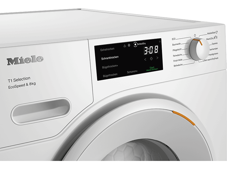 Miele TSC 643WP ECOspeed Wärmepumpentrockner (8 kg, EEK: C, 64 dB(A)), Lotosweiß) — Foto 3 von 5