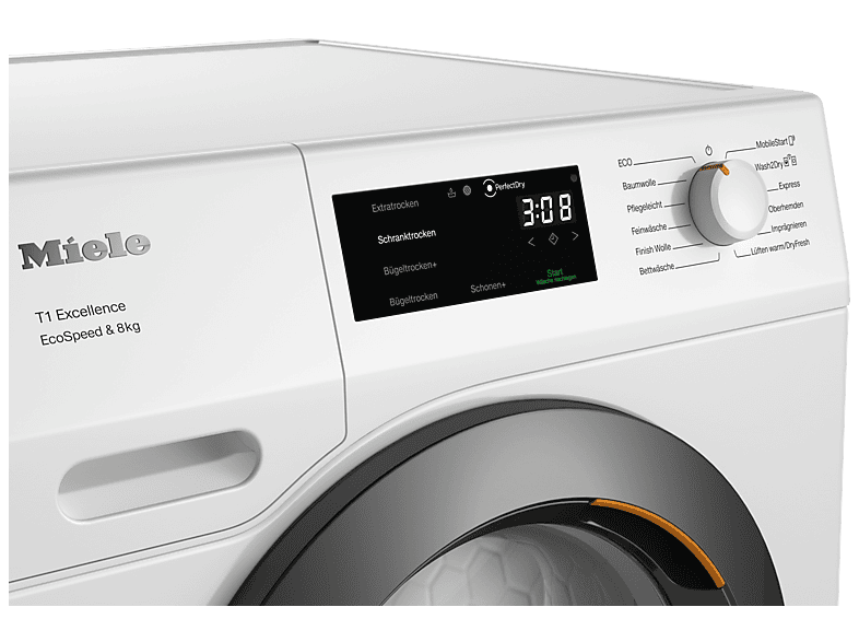 Miele TEC 655WP ECOspeed Wärmepumpentrockner (8 kg, EEK: C, 64 dB(A)), Lotosweiß) — Foto 3 von 5