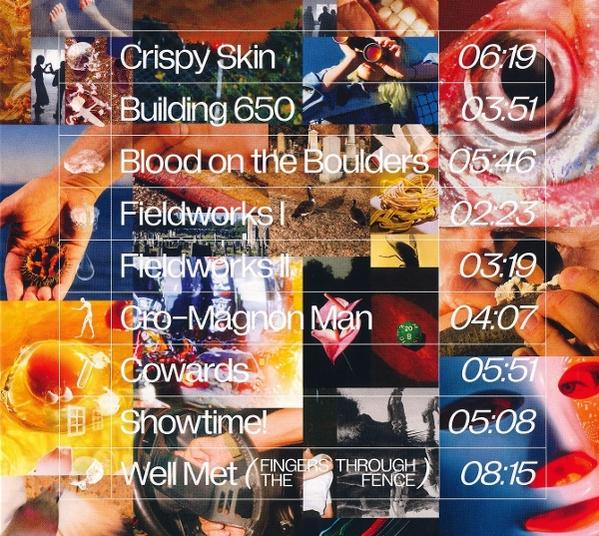Eine Collage aus Bildern und Text von einem Musikalbumcover.