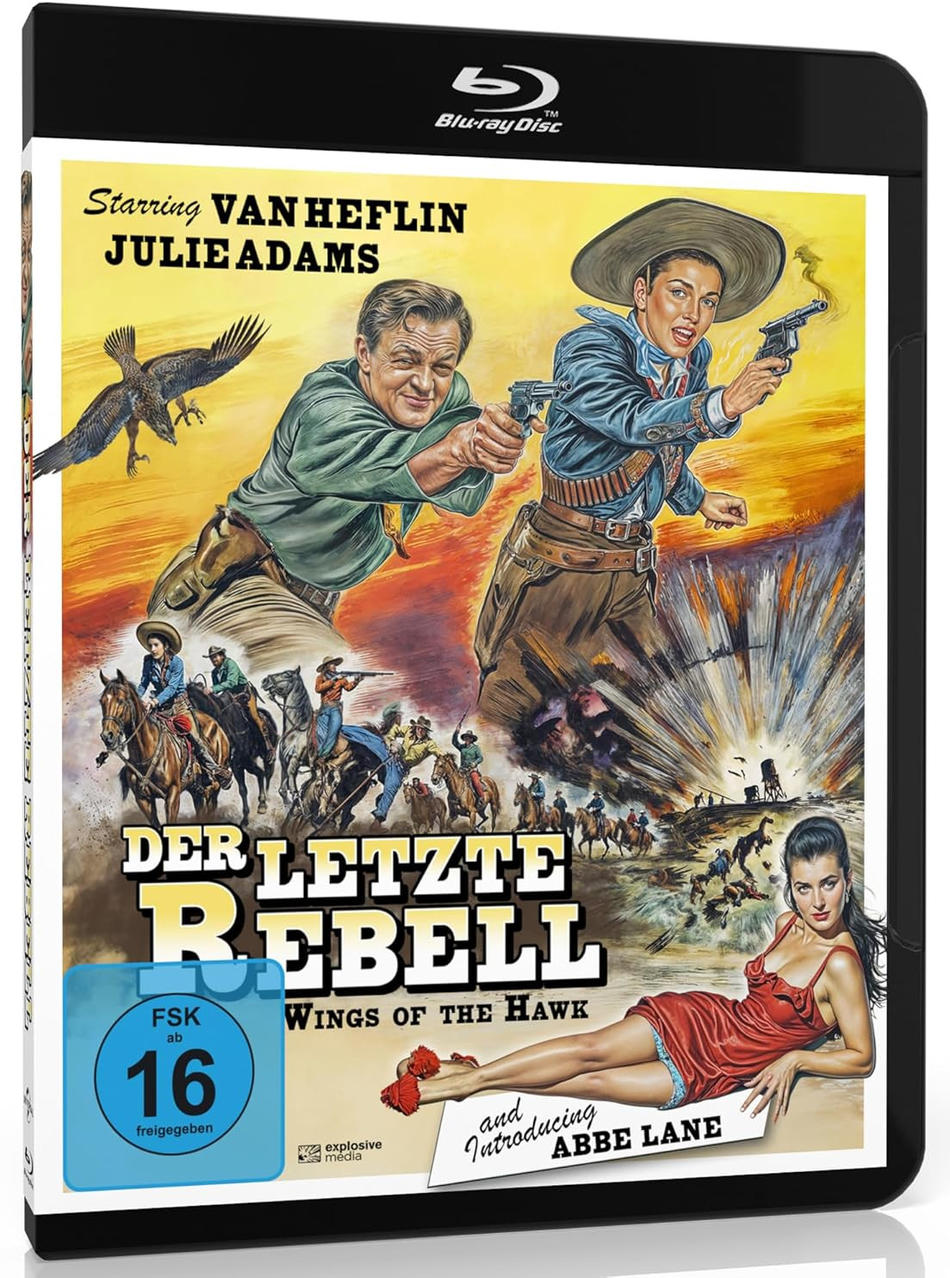 Filmplakat mit Personen mit Waffen und Text.