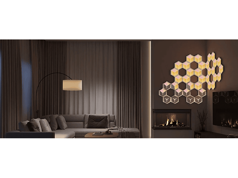 Govee H606A Glide Hexagon Light Panels Ultra 7-pack | Oświetlenie LED | RGBIC, 2.4GHz Wi-Fi, Bluetooth – zdjęcie 2