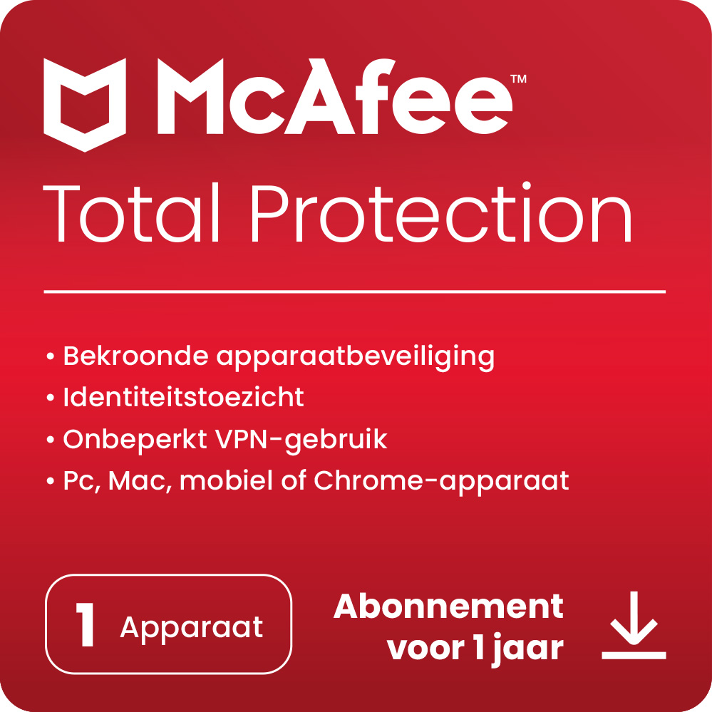 Mcafee Total Protection - 1 Device Jaar Nl Pc