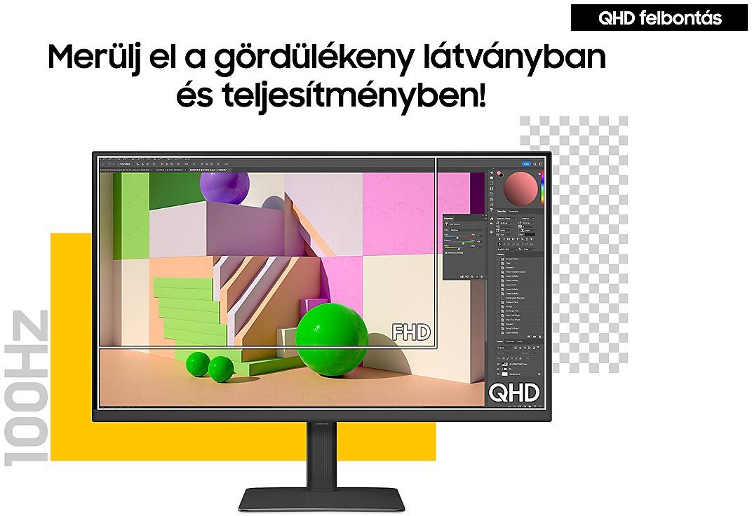 Madártávlatból egy tó alakú erdő, szöveggel a környezeti elkötelezettségről.