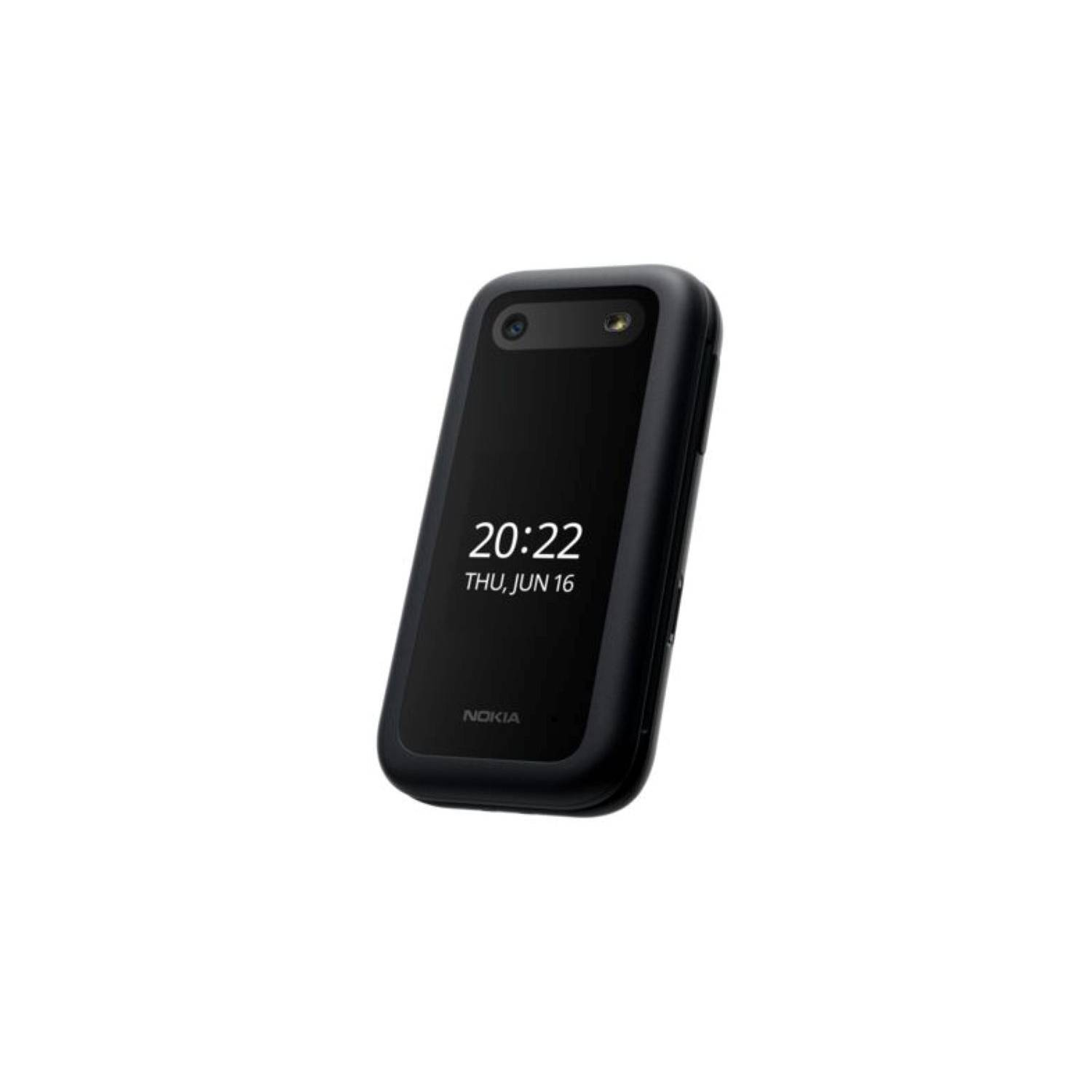 Black Nokia phone on white background. The screen shows the time 20:22 and date Thursday, June 16.