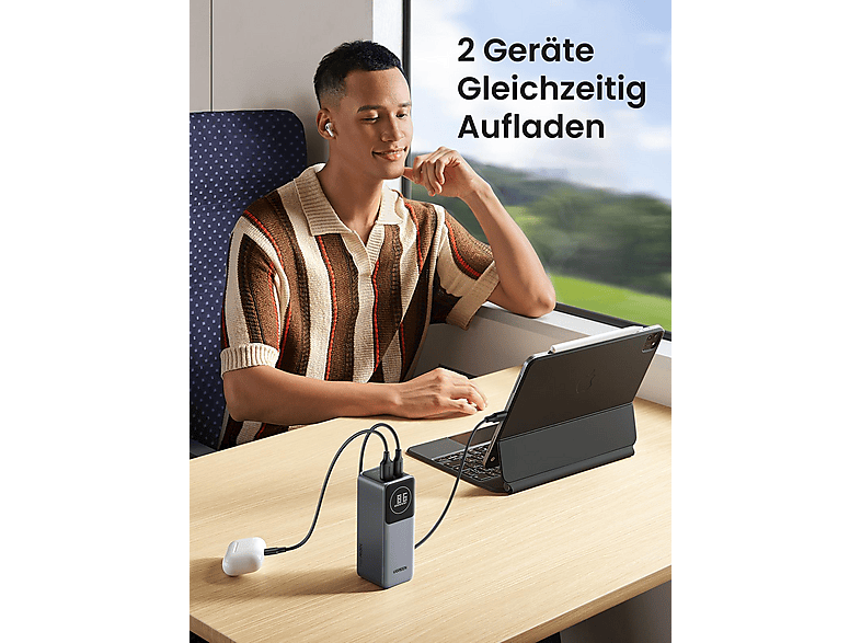 UGREEN 100W Powerbank 12000 mAh Gray