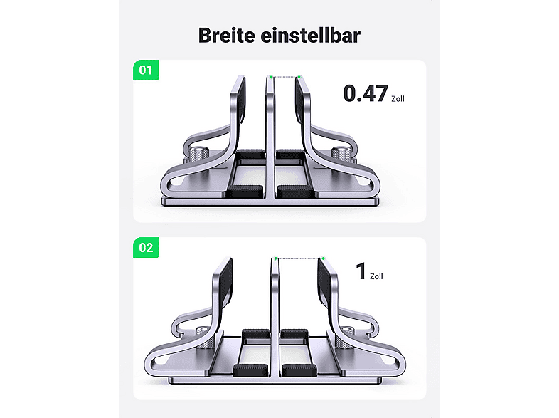 Thumbnail - UGREEN Vertikaler, Silver