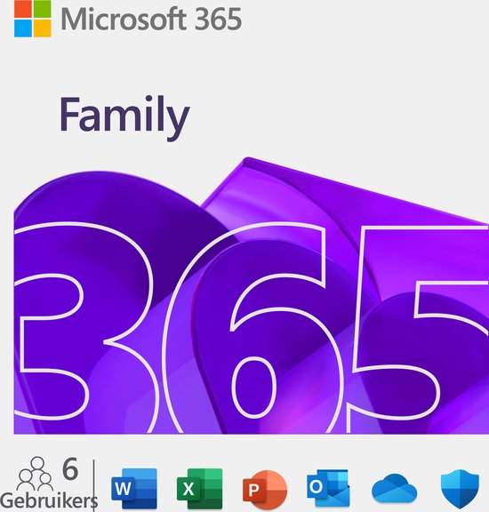 Microsoft M365 Office - Family 1 Jaar Nl Pc