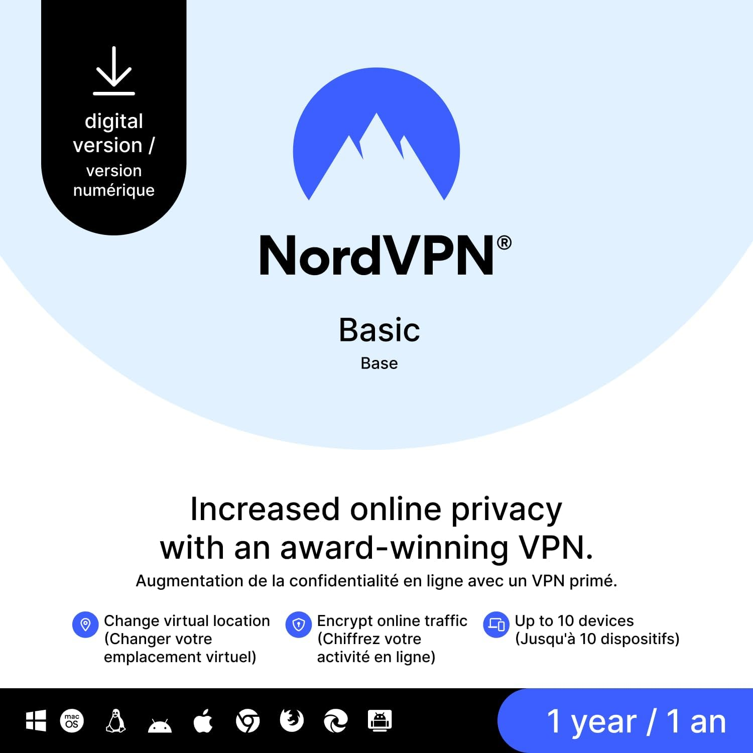 Nordvpn Basic Premium Vpn Services - 1 Jaar 10 Devices Pc