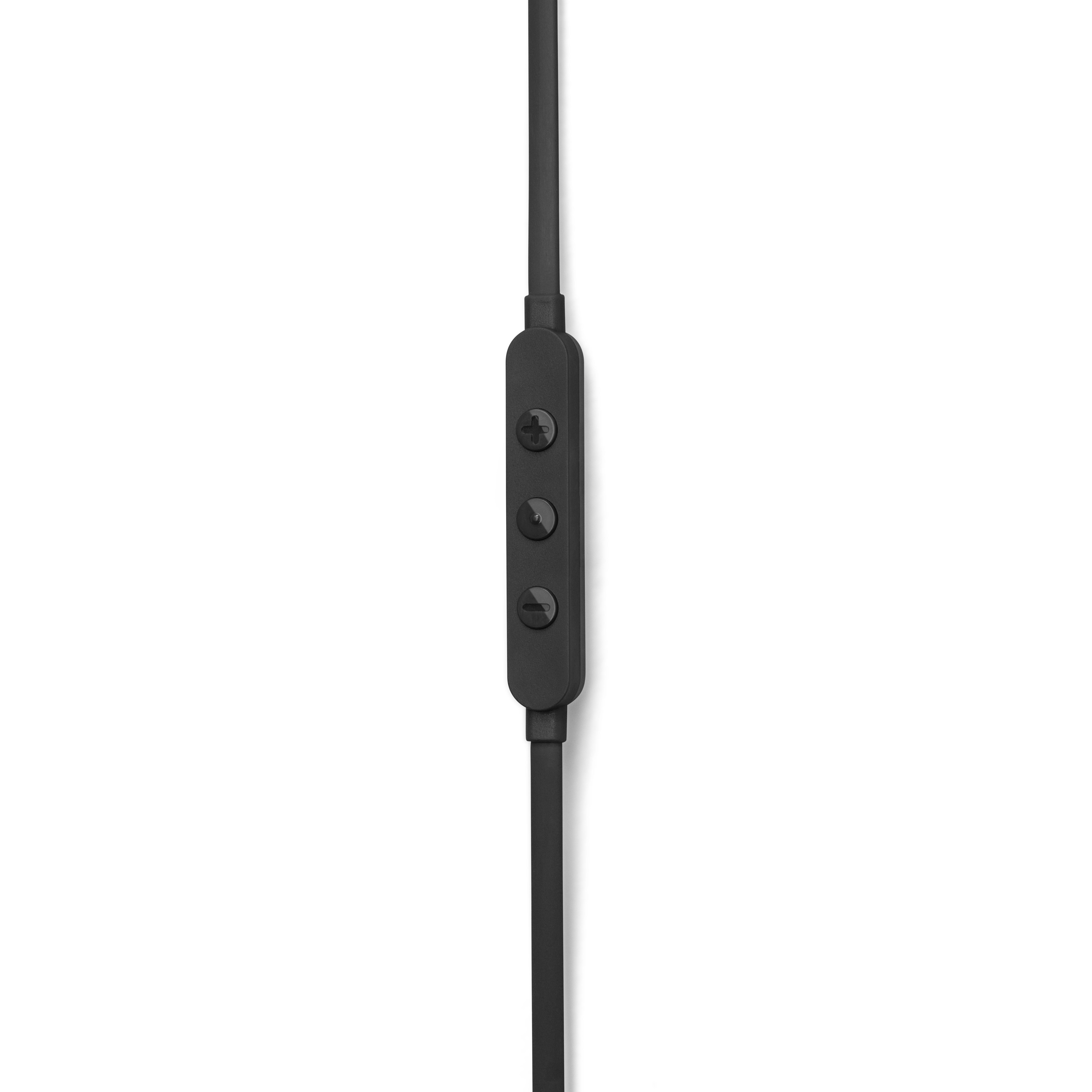Schwarzes Kabel mit drei Knöpfen an einem kleinen Steuerungsteil.
