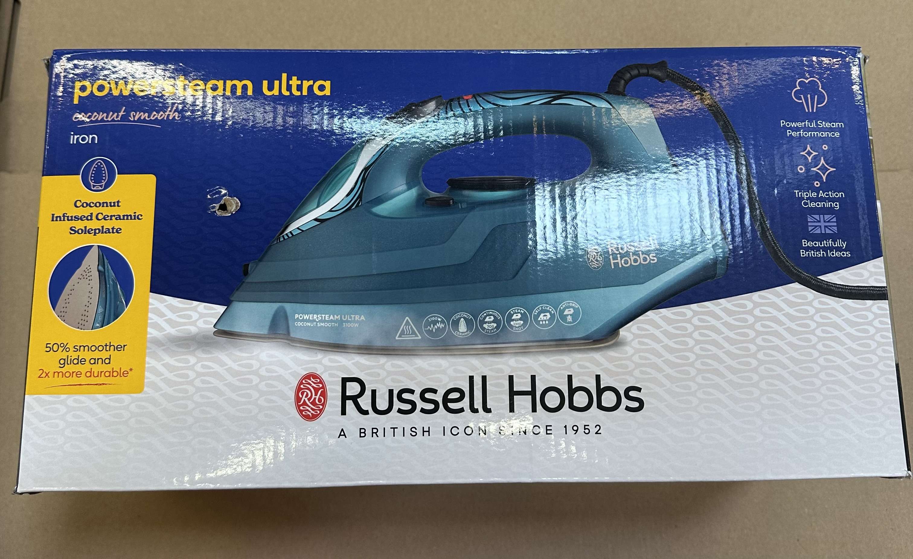OUTLET - Żelazko Russell Hobbs 26340-56 Powersteam Ultra Coconut Smooth Zielony Zielony