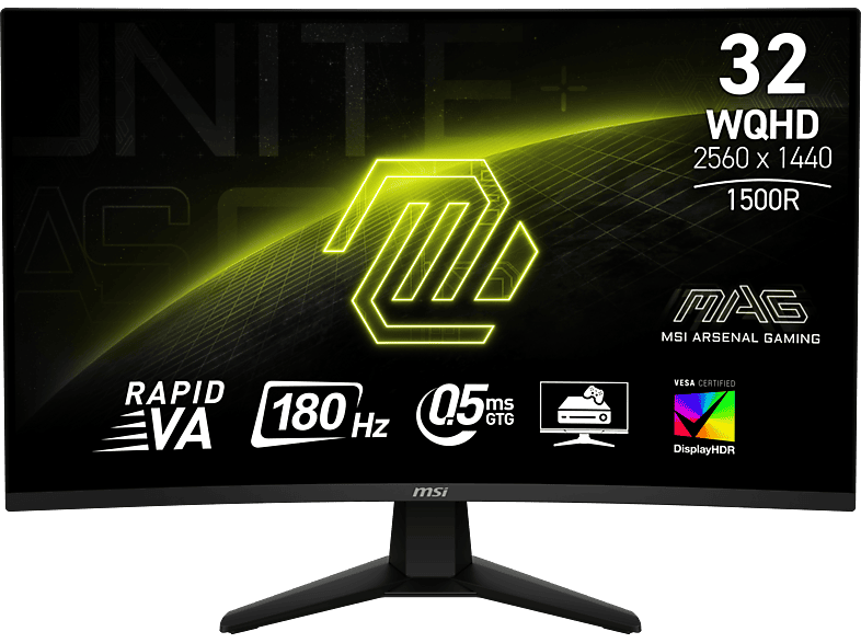MSI Mag 32cq6f - 31.5 Inch Wqhd Va (vertical Alignment)