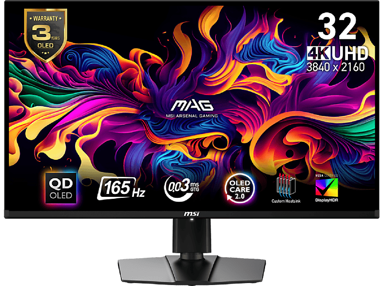 MSI Mag 321up Qd-oled - 31.5 Inch Ultra Hd 4k Oled (organic Light-emitting Diode)
