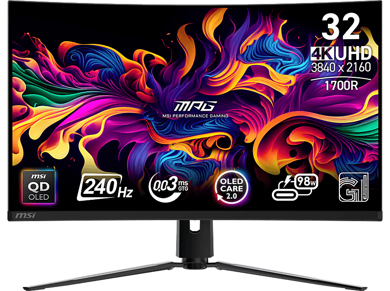 MSI Mpg 321curx Qd-oled - 31.5 Inch Ultra Hd 4k Oled (organic Light-emitting Diode)