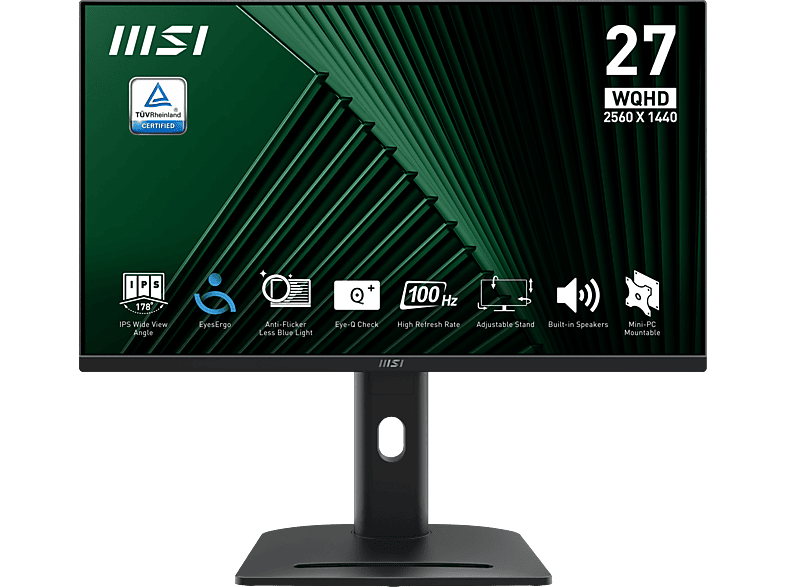 MSI Pro Mp275qpdg - 27 Inch Wqhd Ips (in-plane Switching)