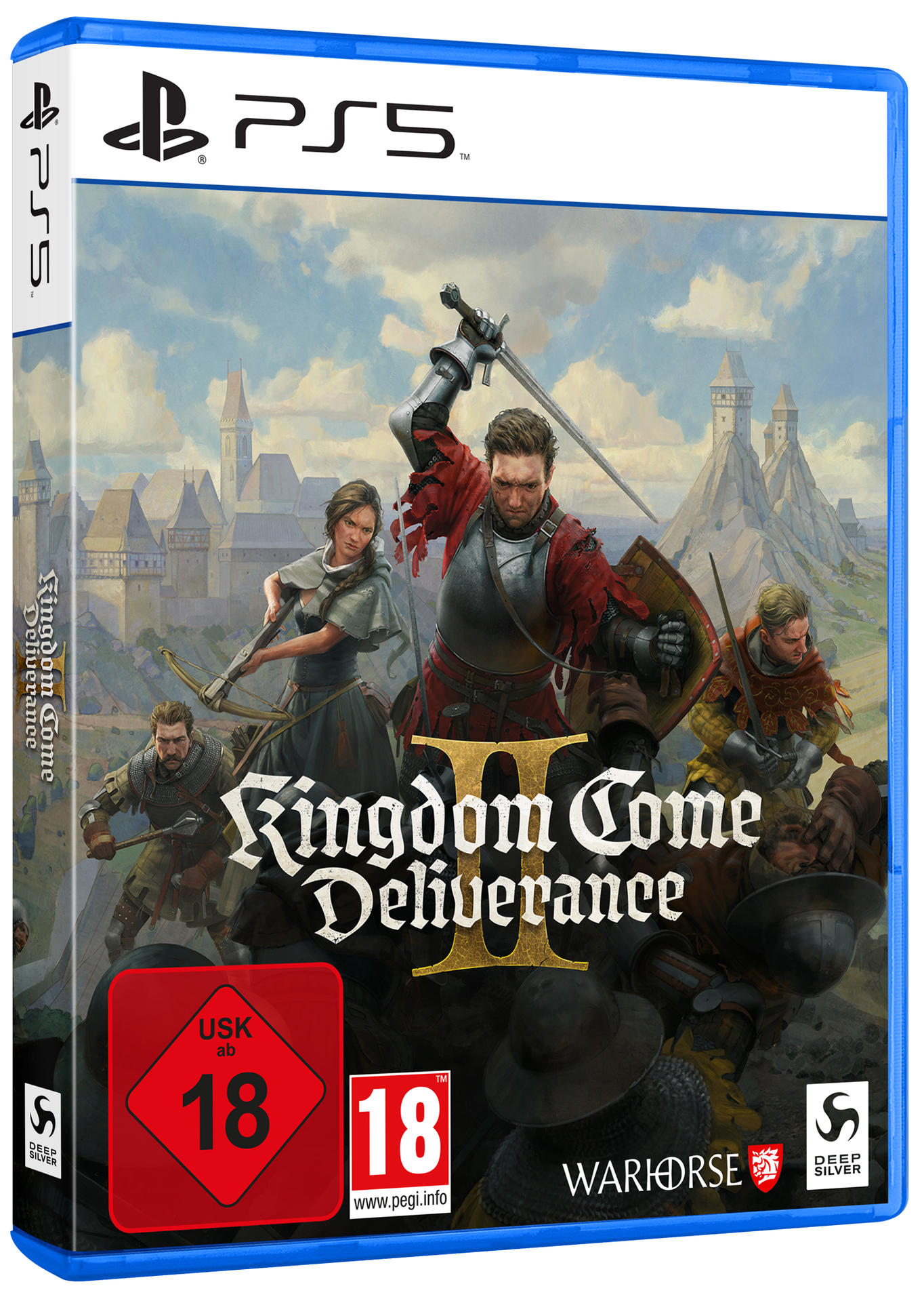 Eine PS5-Spielbox mit drei Personen darauf.