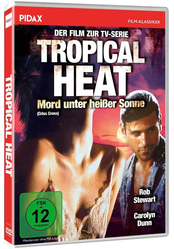 DVD-Cover, Tropical Heat. Ein Mann und eine Frau sind zu sehen. Text: Mord unter heißer Sonne.