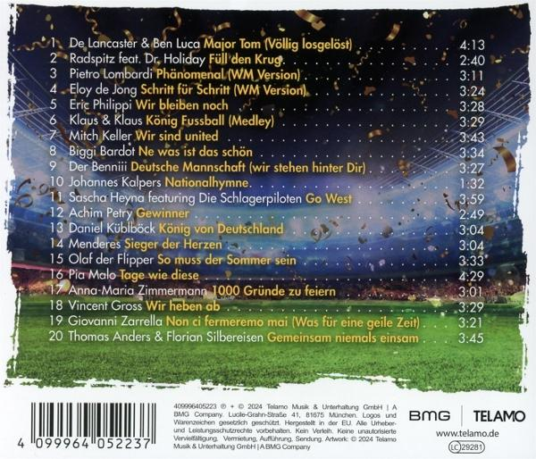 CD-Album mit Titelliste und Logo einer Firma.