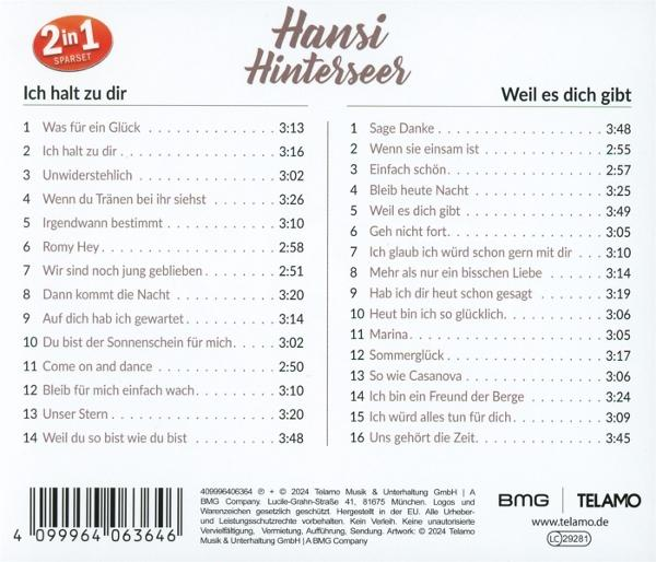 CD-Cover mit Titelliste. Das Cover zeigt ein Logo.