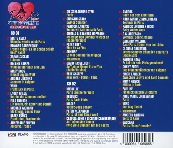 CD-Cover mit Songtiteln und Künstlernamen.